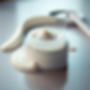 The Essence of Curl Loosening Cream Close-up of a curl loosening cream and its texture on a smooth surface