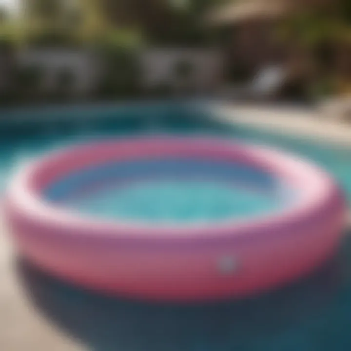 Elegant modern inflatable pool featuring unique shapes and patterns