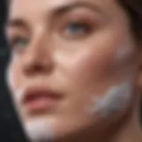 Close-up of a foaming face wash with active ingredients