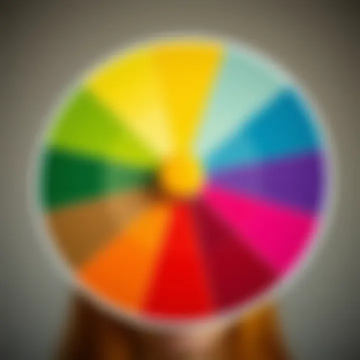 A color wheel illustrating complementary shades for different skin tones
