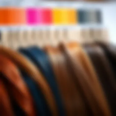 A vibrant display of various hair color swatches suitable for ethnic hair types