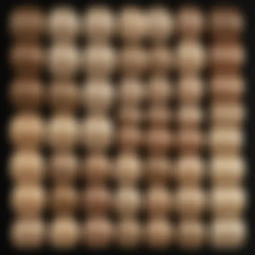 A diverse range of blonde hair shades displayed on a color palette