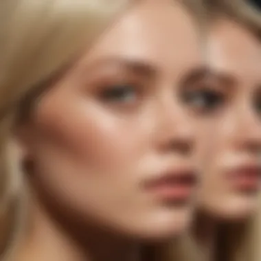 Skin Tones and Blonde Compatibility Close-up of different skin tones with corresponding blonde hair shades