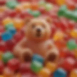 Close-up of Sugar Bear vitamins showcasing their colorful gummy texture