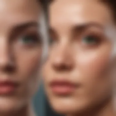 Pimple Improvement Overview Before and after images highlighting pimple improvement