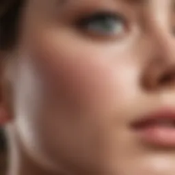 Close-up of a blemish treatment gel applied on skin