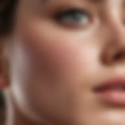 Close-up of a blemish treatment gel applied on skin