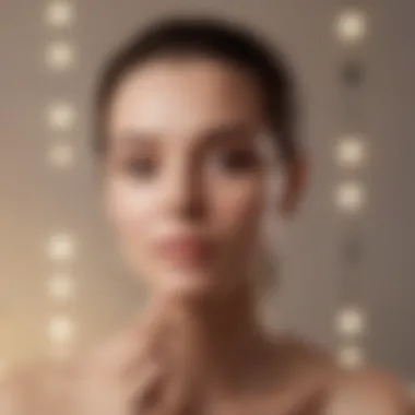 Skincare Routine for Clear Skin A serene skincare routine with various products displayed