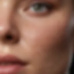 Close-up view of skin texture highlighting pores