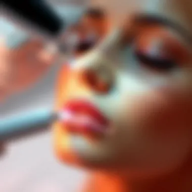 Visual representation of laser treatment for skin pigmentation