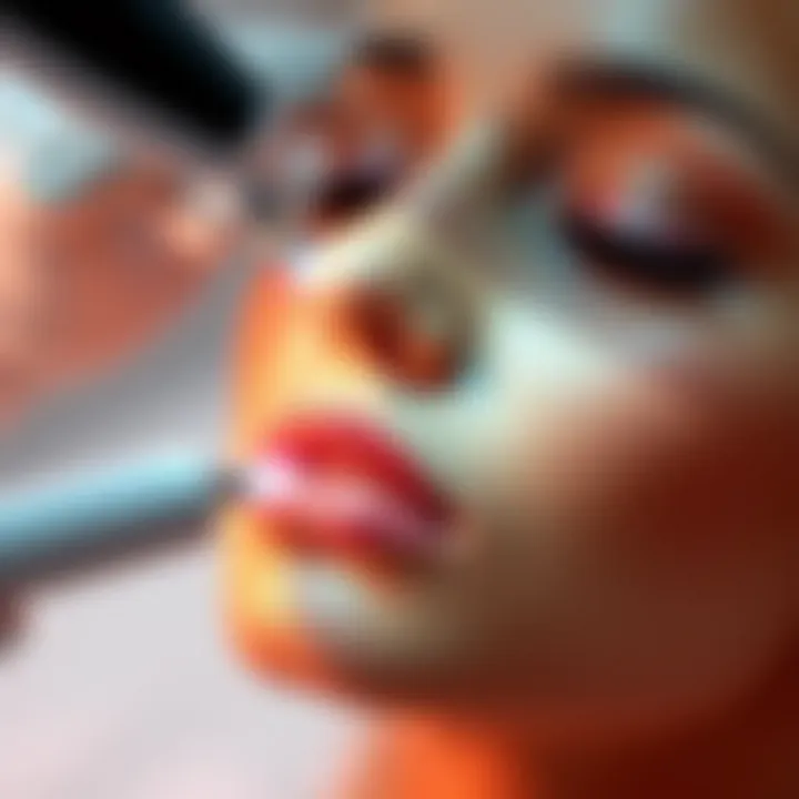 Visual representation of laser treatment for skin pigmentation