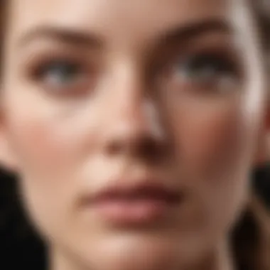 Effect of Gel Cleanser on Enlarged Pores Illustration of enlarged pores with cleansing action