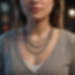 Elegant layered necklaces enhancing a casual outfit