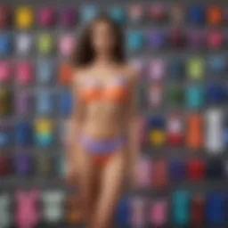 A vibrant display of swimwear collections from leading U.S. brands