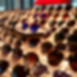 Stylish assortment of luxury sunglasses on display