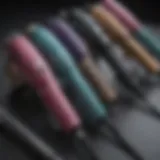 A variety of curling irons showcasing different barrel sizes and designs