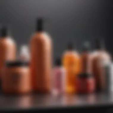 A diverse range of hair care products on display