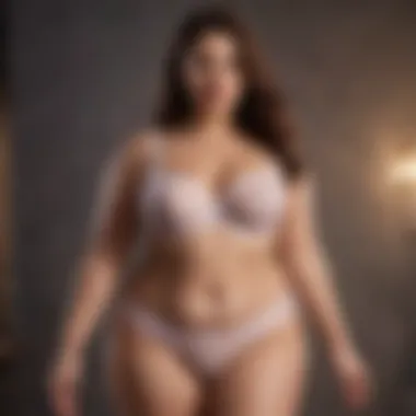 A range of plus-size lingerie options highlighting inclusivity and variety.