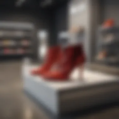 Aldo's fashionable footwear display emphasizing brand identity