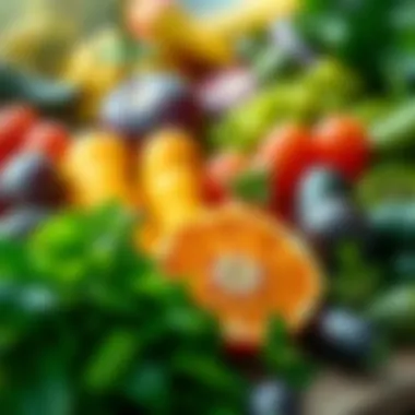 Vibrant fruits and vegetables rich in antioxidants