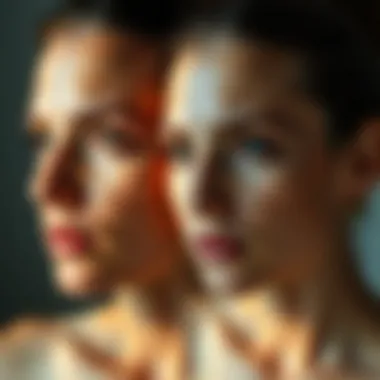 Before and after comparison of skin health enhancement