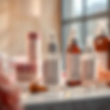 Advanced skincare products showcasing antioxidants