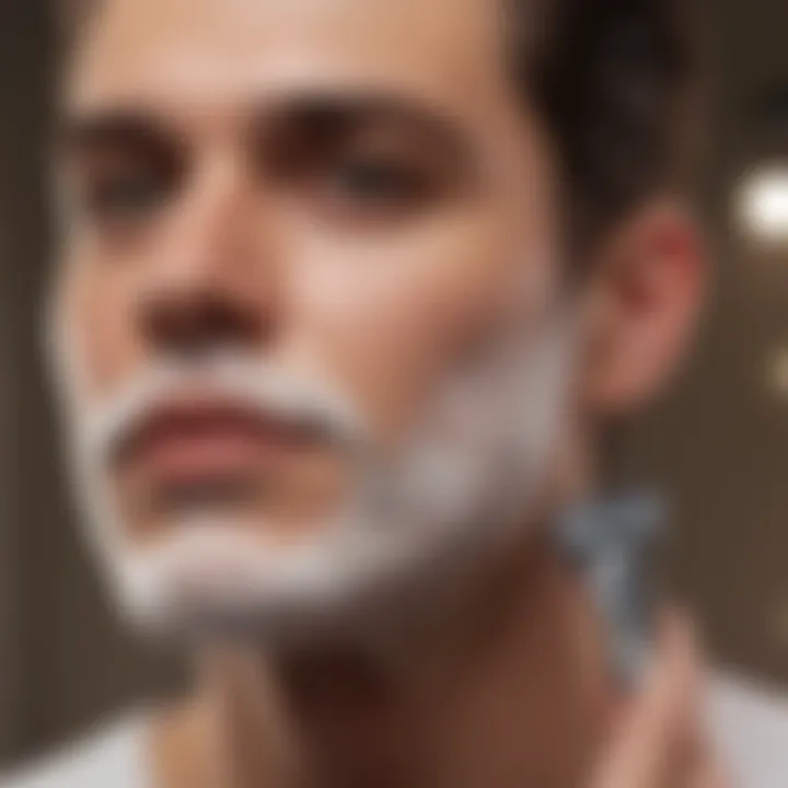 A person enjoying a smooth shaving experience