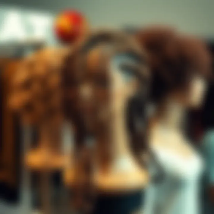 Variety of Crochet Braid Styles Diverse styles of crochet braids with curly textures displayed on a mannequin