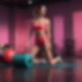 Chic matching workout set in a vibrant color