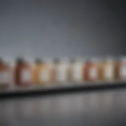 An array of different fade cream jars showcasing various formulations