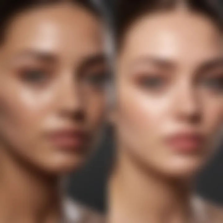 Illustration of different skin types with corresponding recommended skin washes for each type