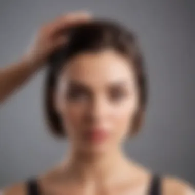 Consultation for Hair Density A dermatologist examining a scalp to understand hair density.