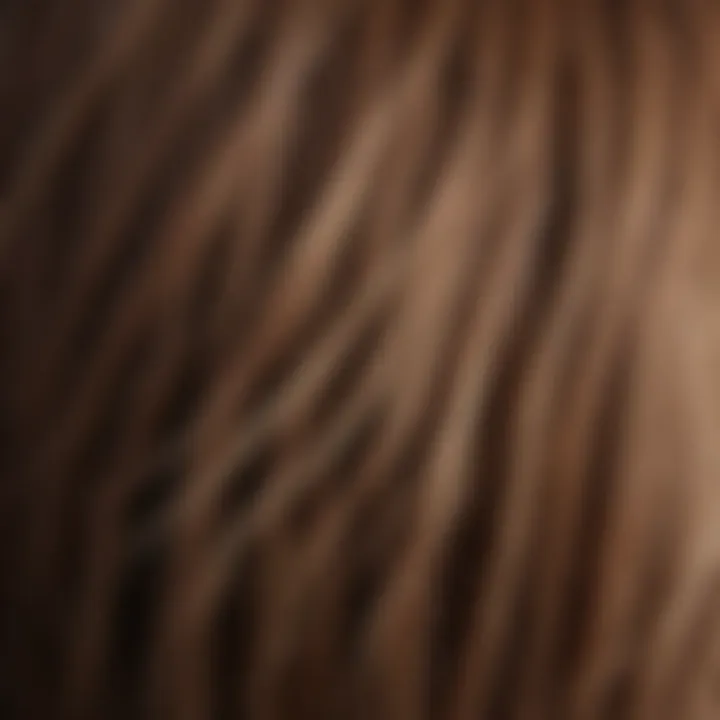 A close-up of a healthy hair strand showing its thickness and shine.