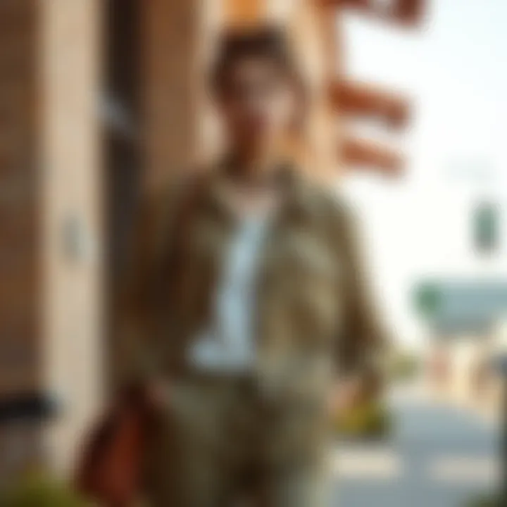 Versatile Outfit Inspiration Fashionable outfit featuring high-waist khaki pants and accessories