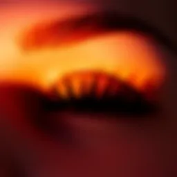 Close-up of vibrant eyelashes enhanced by serum