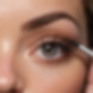Demonstration of applying Eylure magnetic lashes with precision