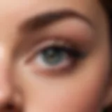 Close-up view of Eylure magnetic lashes showcasing their unique design