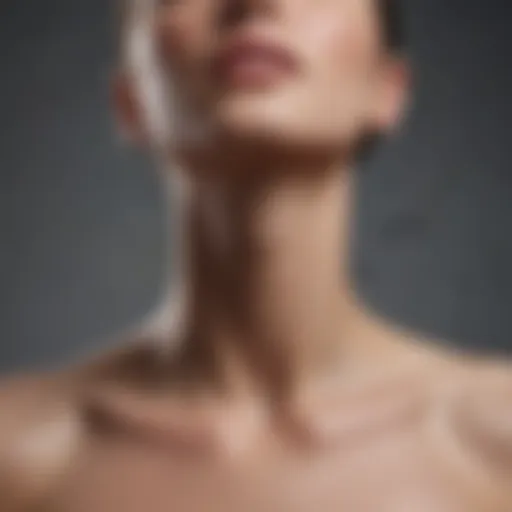 An illustration depicting the causes of dark neck skin.