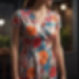 Elegant summer dress in a vibrant floral print