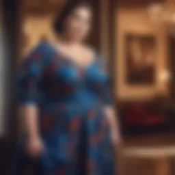 Elegant plus size dress showcasing vibrant colors and flattering silhouette