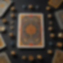 A beautifully designed tarot card spread showcasing various symbols and meanings.