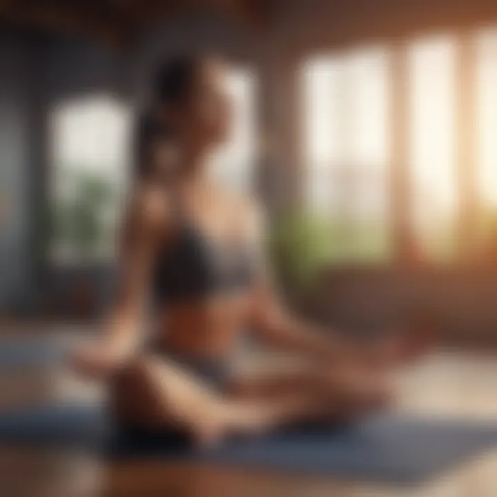 Diverse yoga poses illustrated on a smartphone screen