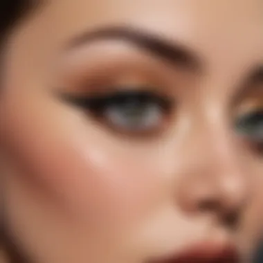 Cultural Variations in Graphic Eyeliner Styles Collage showcasing various graphic eyeliner styles across different cultures