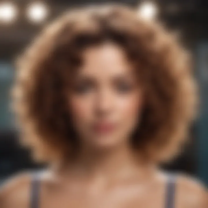 A vibrant scene illustrating effective styling techniques for curly hair.