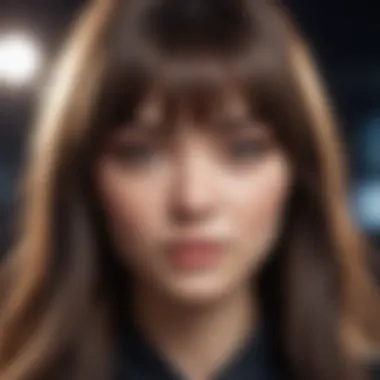 Bang Styles as Personal Expression A person confidently wearing bangs, showcasing personal style expression
