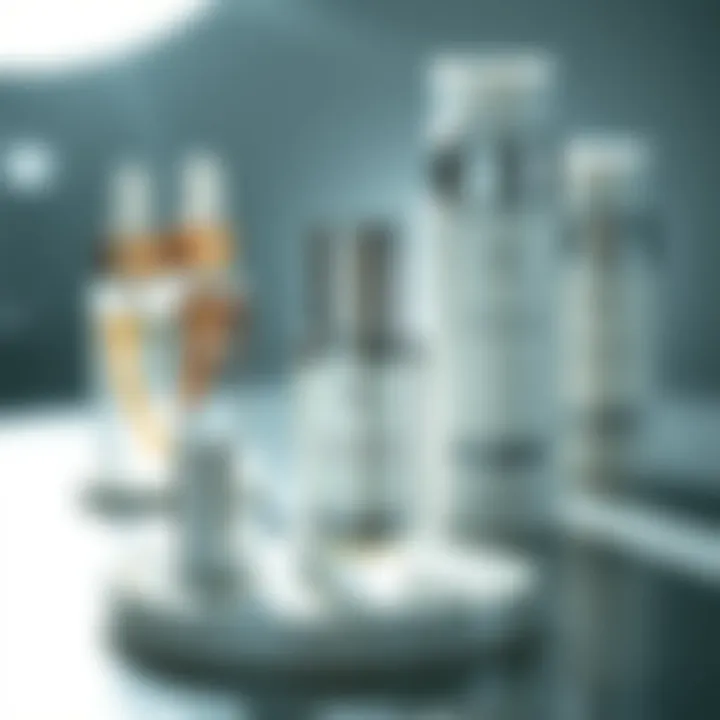 Incorporating La Prairie Platinum Serum into Skincare Routine Visual representation of skincare routine featuring La Prairie Platinum Serum