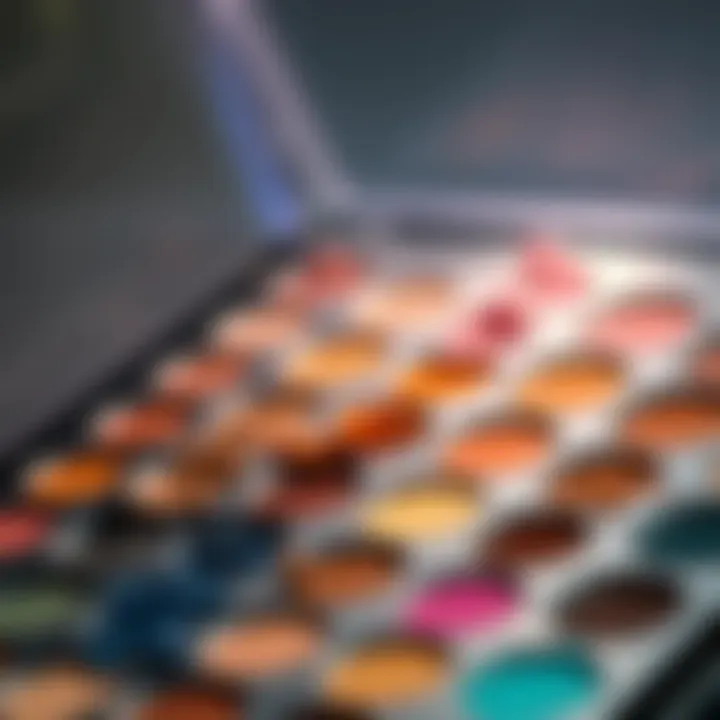 Diverse color story representation in a trending eyeshadow palette