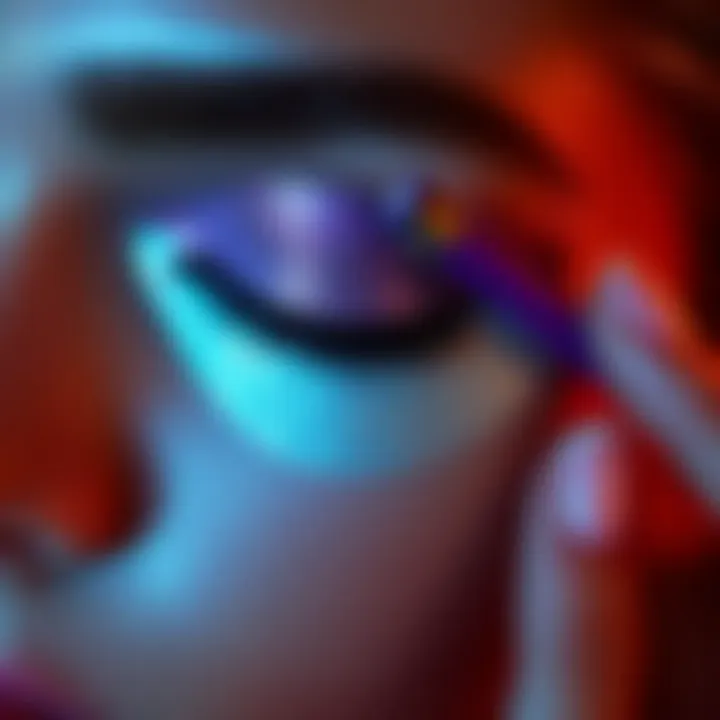 Artistic Application of Liquid Glitter Eyeshadow Artistic application of liquid glitter eyeshadow