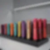 Vibrant L'Oreal Hi Color shades displayed on a shelf