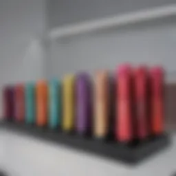 Vibrant L'Oreal Hi Color shades displayed on a shelf